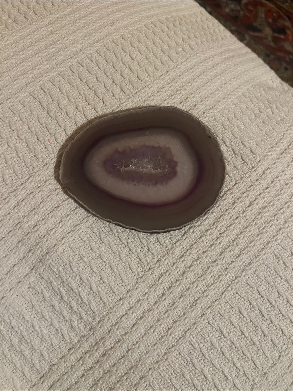 Purple Agate Geode Slice